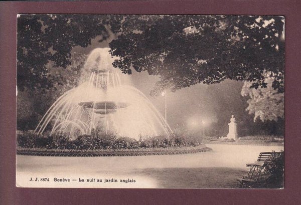 GENEVE - Jardin anglais de nuit