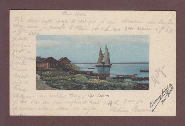BARQUE du LAC LEMAN - 1910 Charnaux Frères