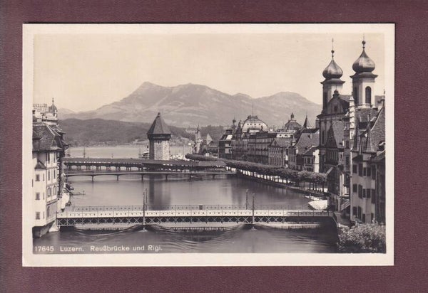 LUZERN - Reussbrücke - Jesuitenkirche
