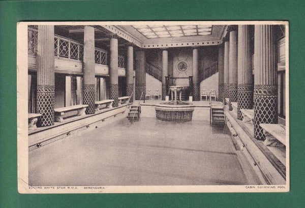 CUNARD WHITE STAR RMS BERENGARIA - Swimming Pool - 1936