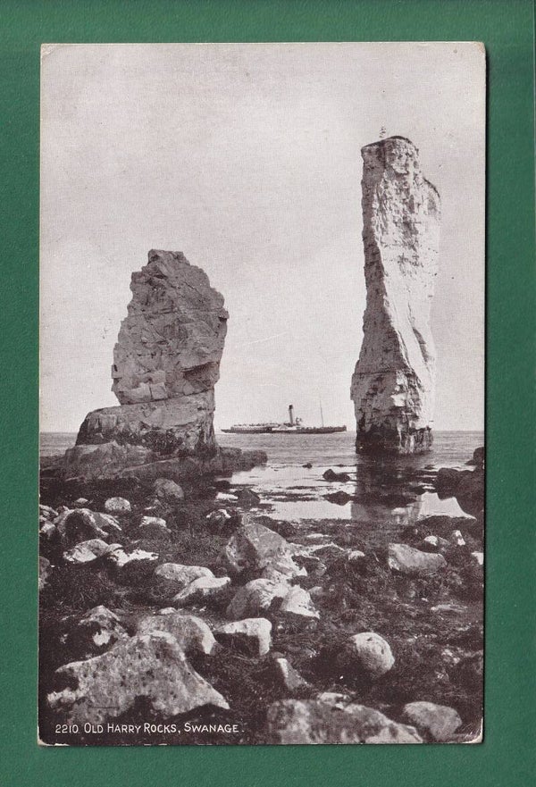 SWANAGE - Old Harry Rock - Boat - 1923