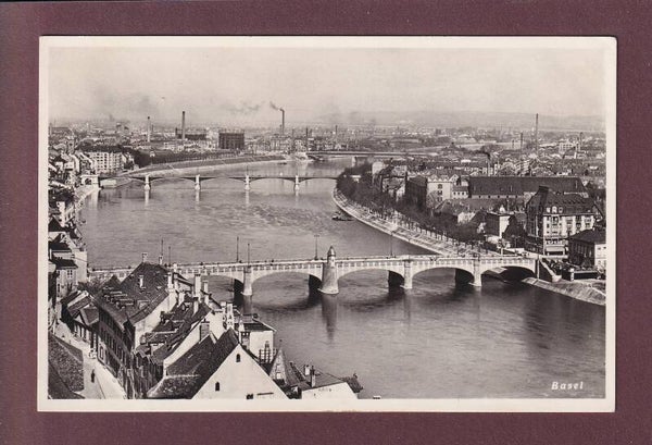BASEL - Rheinbrücke - 1937