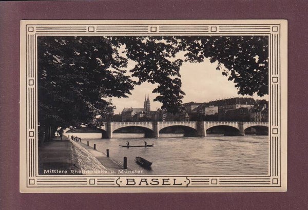 BASEL - Mittlere Rheinbrücke - 1924