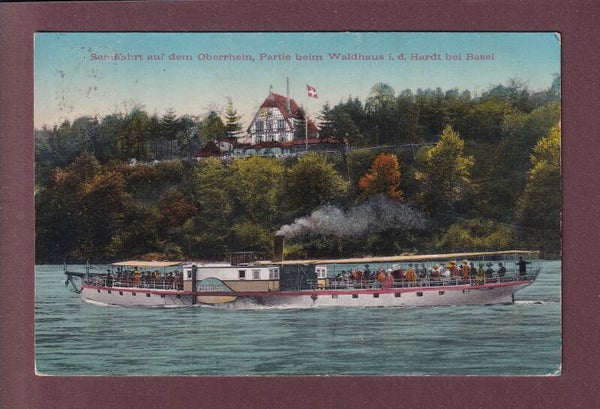Schiffahrt Oberrhein - WALDHAUS bei Basel - SCHIFF - 1913