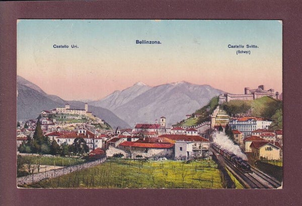 BELLINZONA - Ferrovia - 1917