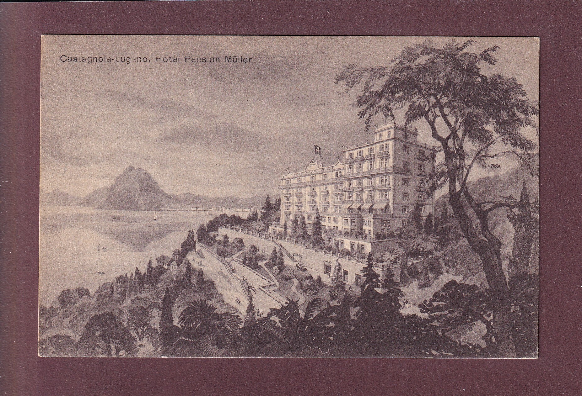 CASTAGNOLA - Lugano - Hotel Pension Müller - 1920