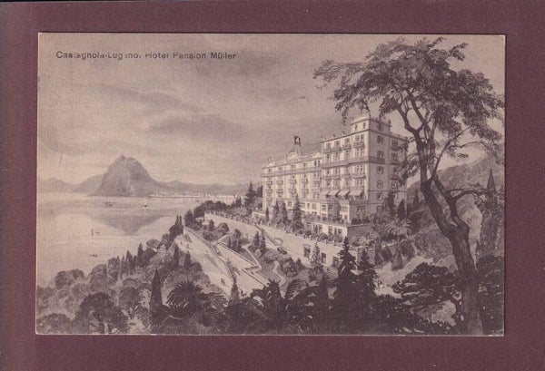 CASTAGNOLA - Lugano - Hotel Pension Müller - 1920