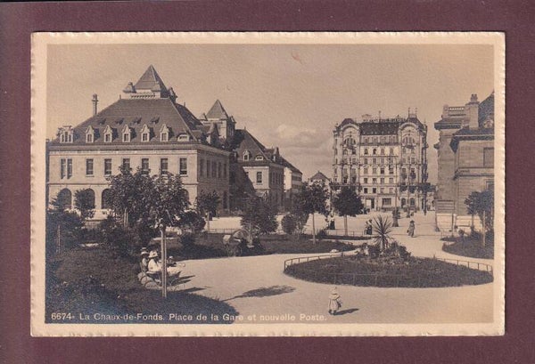 LA CHAUX-DE-FONDS - Place de la Gare - 1912