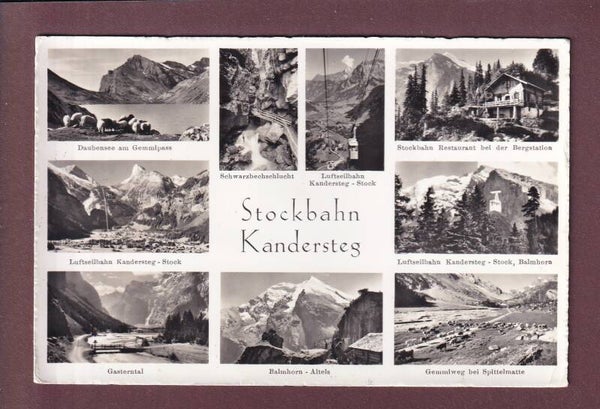 Stockbahn KANDERSTEG - 9 Bilder - 1964