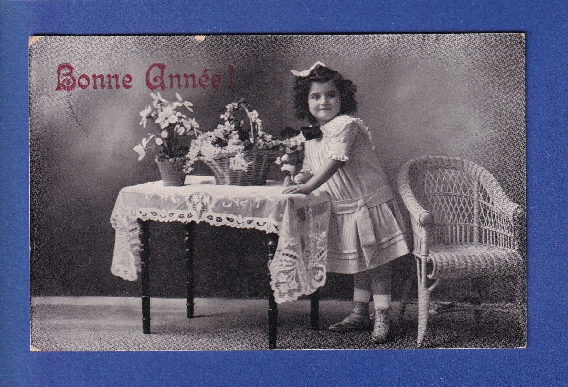 NOUVEL AN - Enfant - Fleurs - 1915 Obl. linéaire NIEDENS