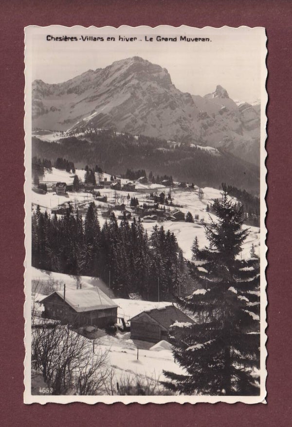 CHESIERES - VILLARS en hiver - Grand Muveran - 1952