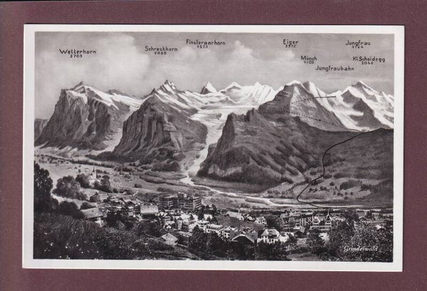 GRINDELWALD und Umgebung - Vogelschau