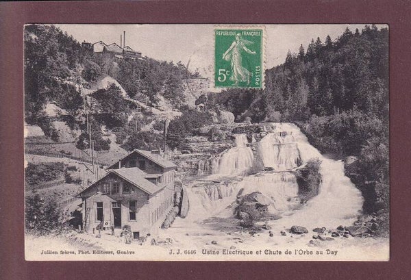 Vallorbe - Chute de l'ORBE au DAY - Usine électrique - 1913