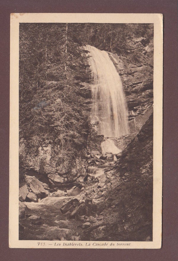 LES DIABLERETS - Cascade du torrent - 1922