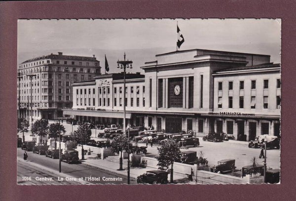 GENEVE - Gare et Hôtel Cornavin - 1946