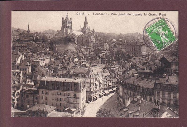 LAUSANNE depuis le Grand Pont - 1910