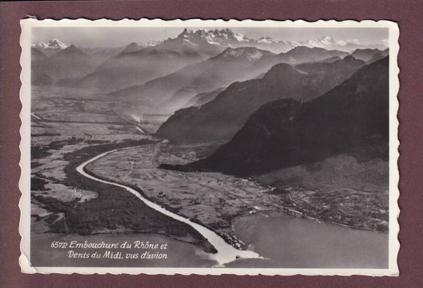 Embouchure du RHÔNE vue d'avion - 1951 // pli d'angle //