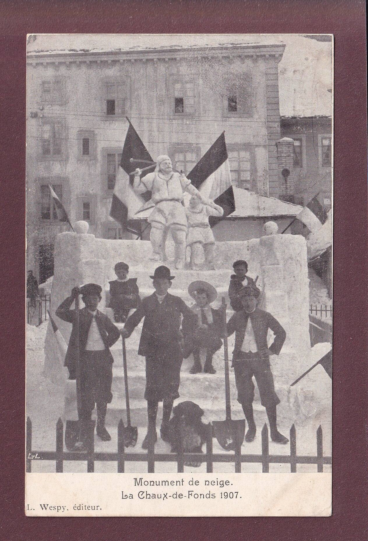 LA CHAUX-DE-FONDS - Monument de neige - 1907