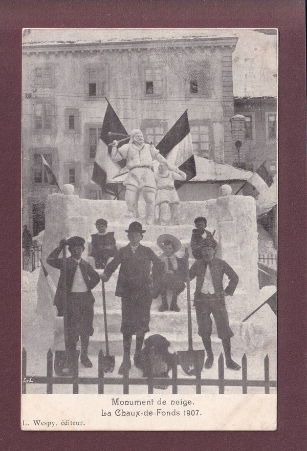 LA CHAUX-DE-FONDS - Monument de neige - 1907