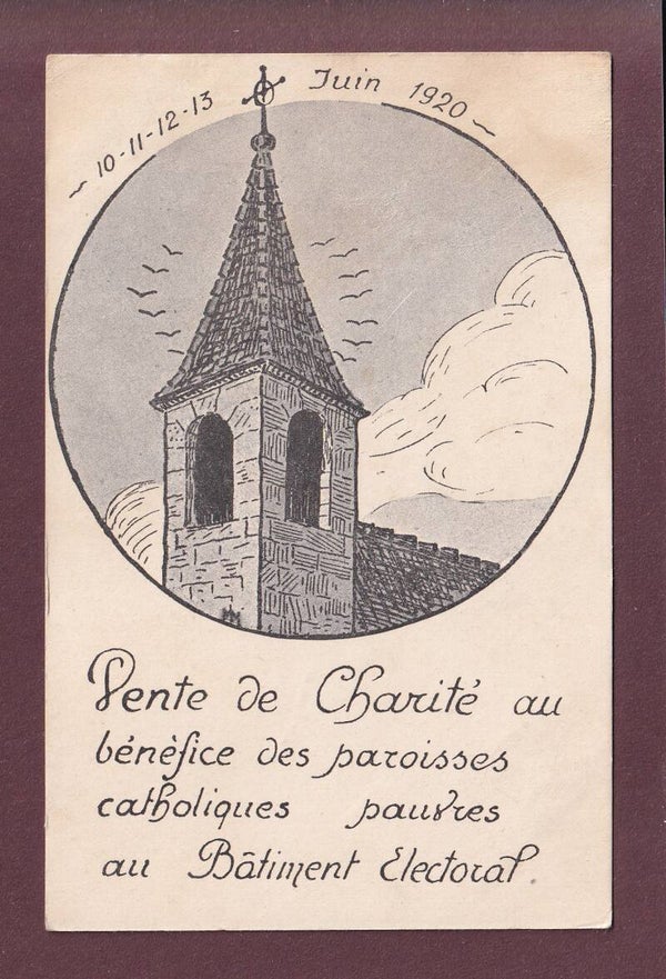 VENTE DE CHARITE - Paroisses catholiques - 1920