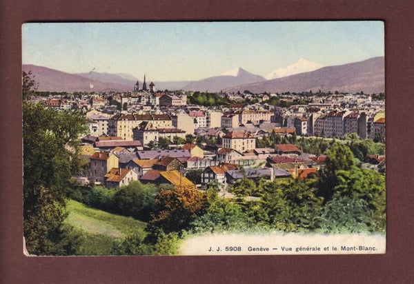 GENEVE et le Mont-Blanc - 1913