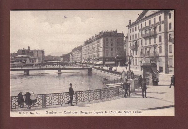 GENEVE - Quai des Bergues - Hôtel - 1906