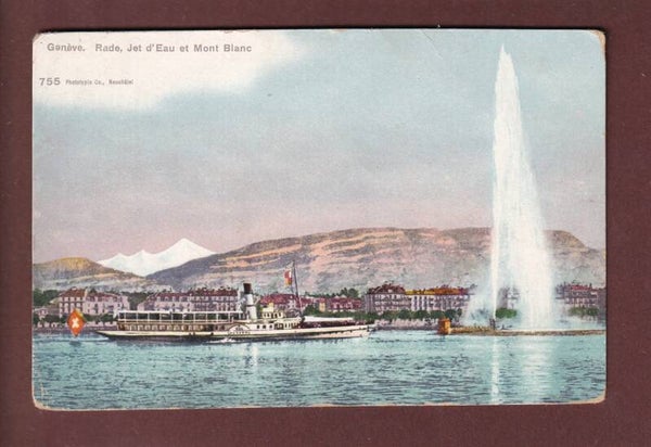 GENEVE - Bateau et Jet d'eau