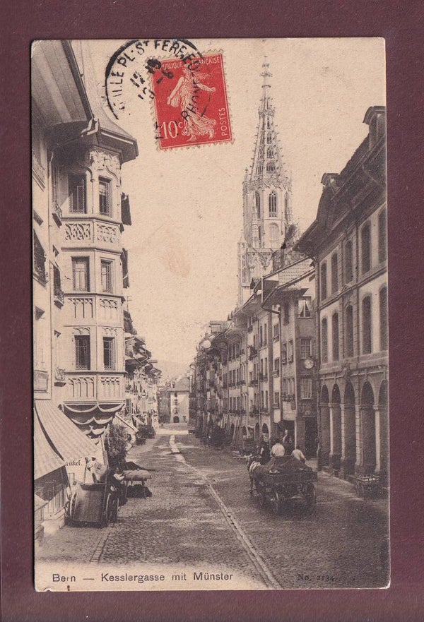 BERN - Kesslergasse mit Münster - Kutsche