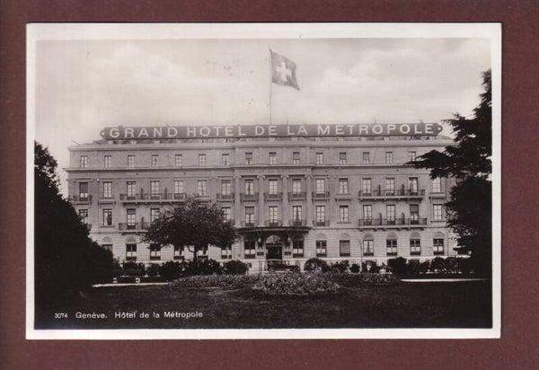 GENEVE - Hôtel de la Métropole - 1929