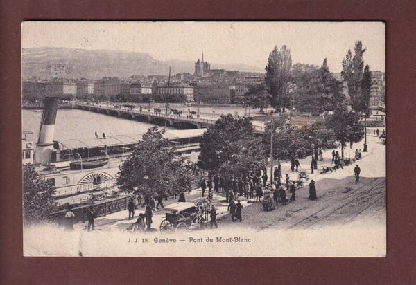 GENEVE - Bateau - Attelage - 1910