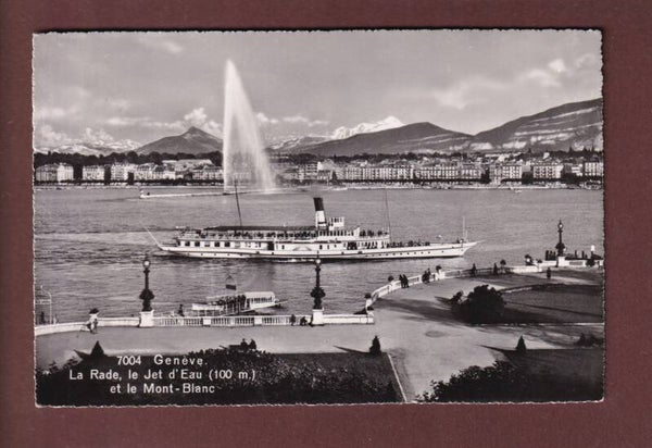 GENEVE - Bateau CGN et Jet d'Eau - 1949