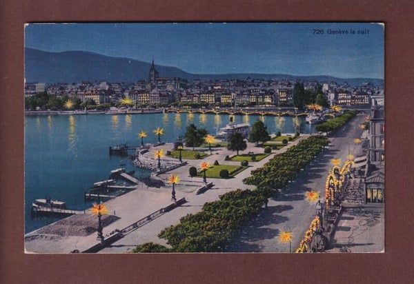 GENEVE la nuit - 1927