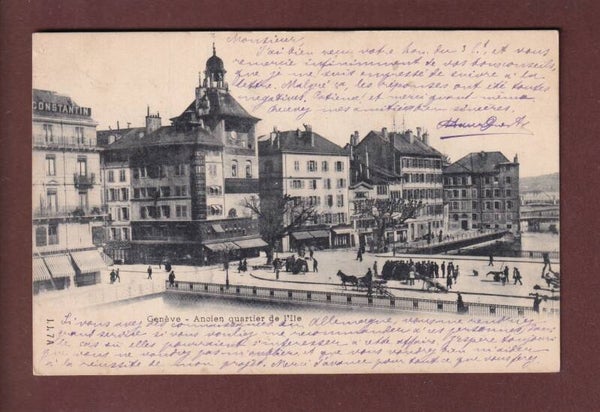 GENEVE - Ancien quartier de l'Île - 1899