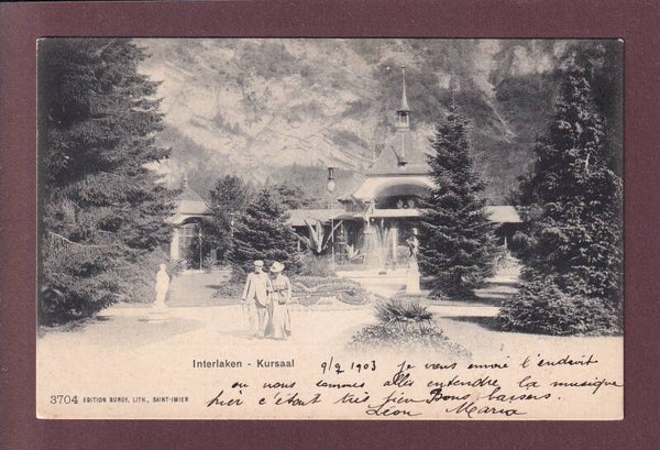 INTERLAKEN - Kursaal - Leute - 1903