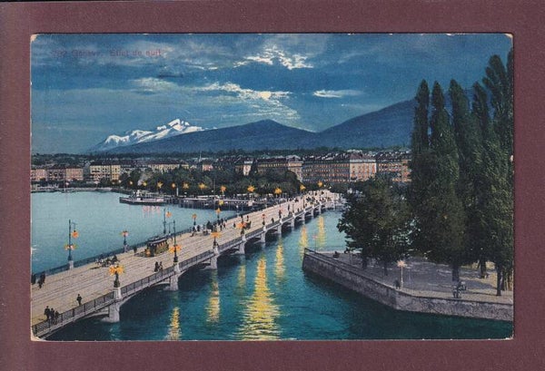 GENEVE de nuit - 1924