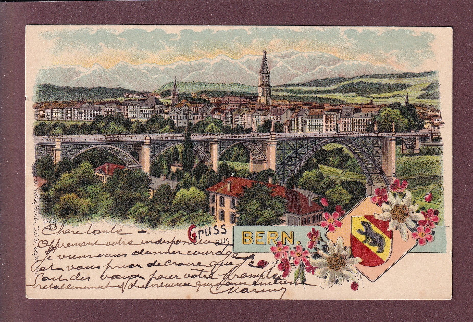 Gruss aus BERN - Litho Kunzli