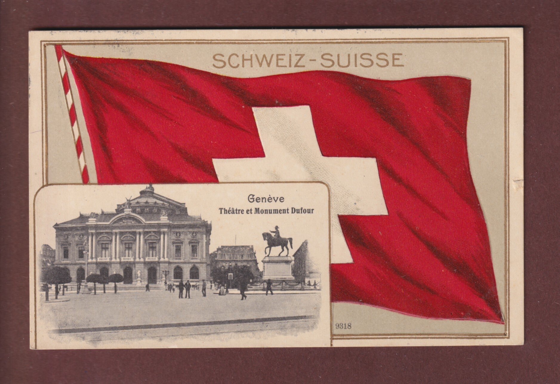 GENEVE - Théâtre et Monument Dufour - 1918