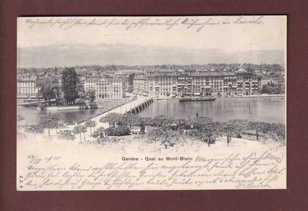 GENEVE - Quai du Mont-Blanc - 1901