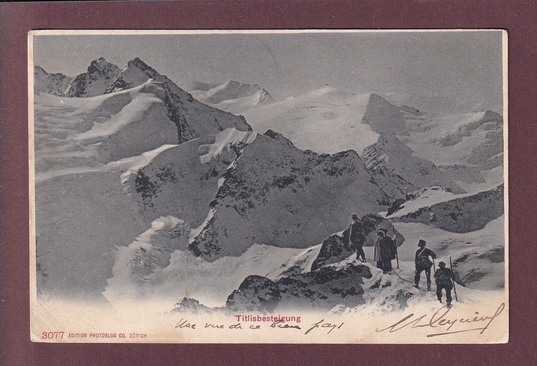 TITLIS Besteigung - Alpinisten - 1905 // Eckbug //