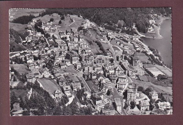 ST. MORITZ - Flugaufnahme - 1959 // Eckbug //