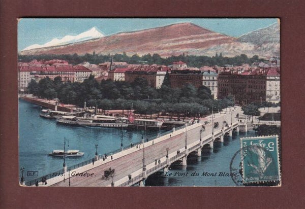GENEVE - Pont du Mont-Blanc - 1911