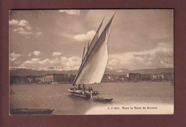 GENEVE - Barque du Léman dans la rade - 1911