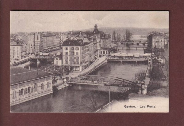 GENEVE - Les Ponts - Marché - 1908
