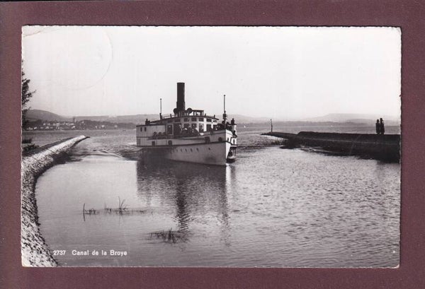 Canal de LA BROYE - Bateau - 1957 // pli d'angle //