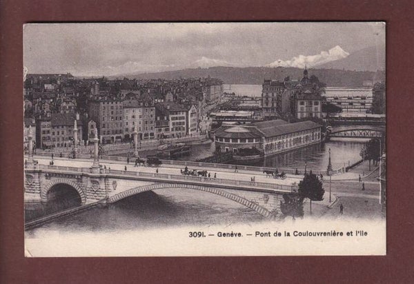 GENEVE - Pont de la Coulouvrenière - 1909