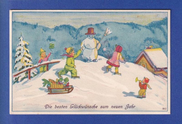 NEUJAHR - Kinder - Schneemann