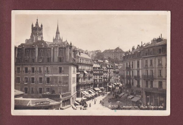 LAUSANNE - Rue centrale - Café du Siècle - 1934