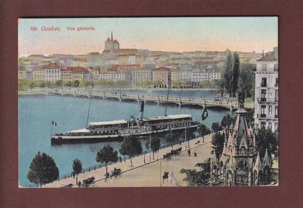 GENEVE - Bateau CGN La Suisse - 1910