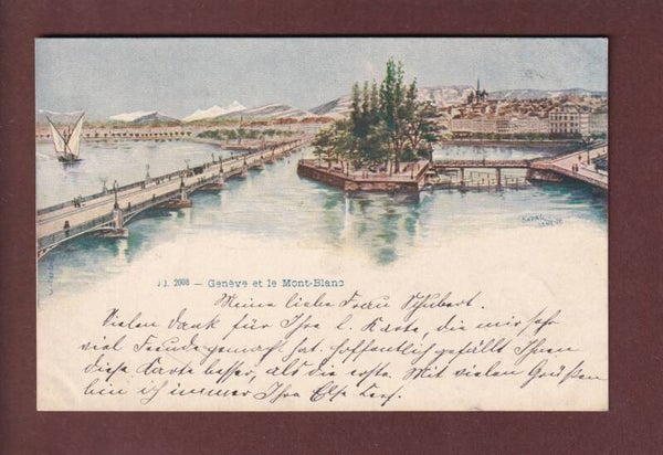 GENEVE - Pont du Mont-Blanc - 1898