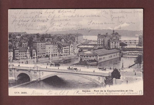 GENEVE - Pont de la Coulouvrenière - 1906